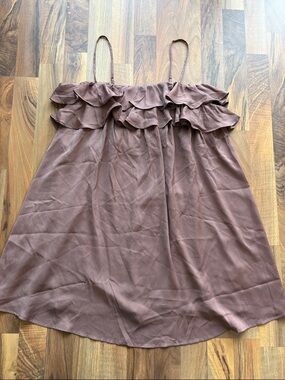 Old Navy Women’s Mauve Ruffle-Trim Spaghetti Strap Dress Size S NWT